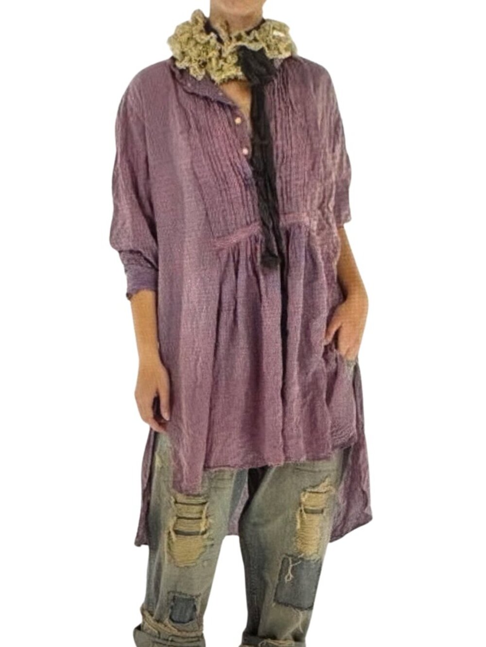 Magnolia Pearl Cordelia Lavender Nightshirt Top